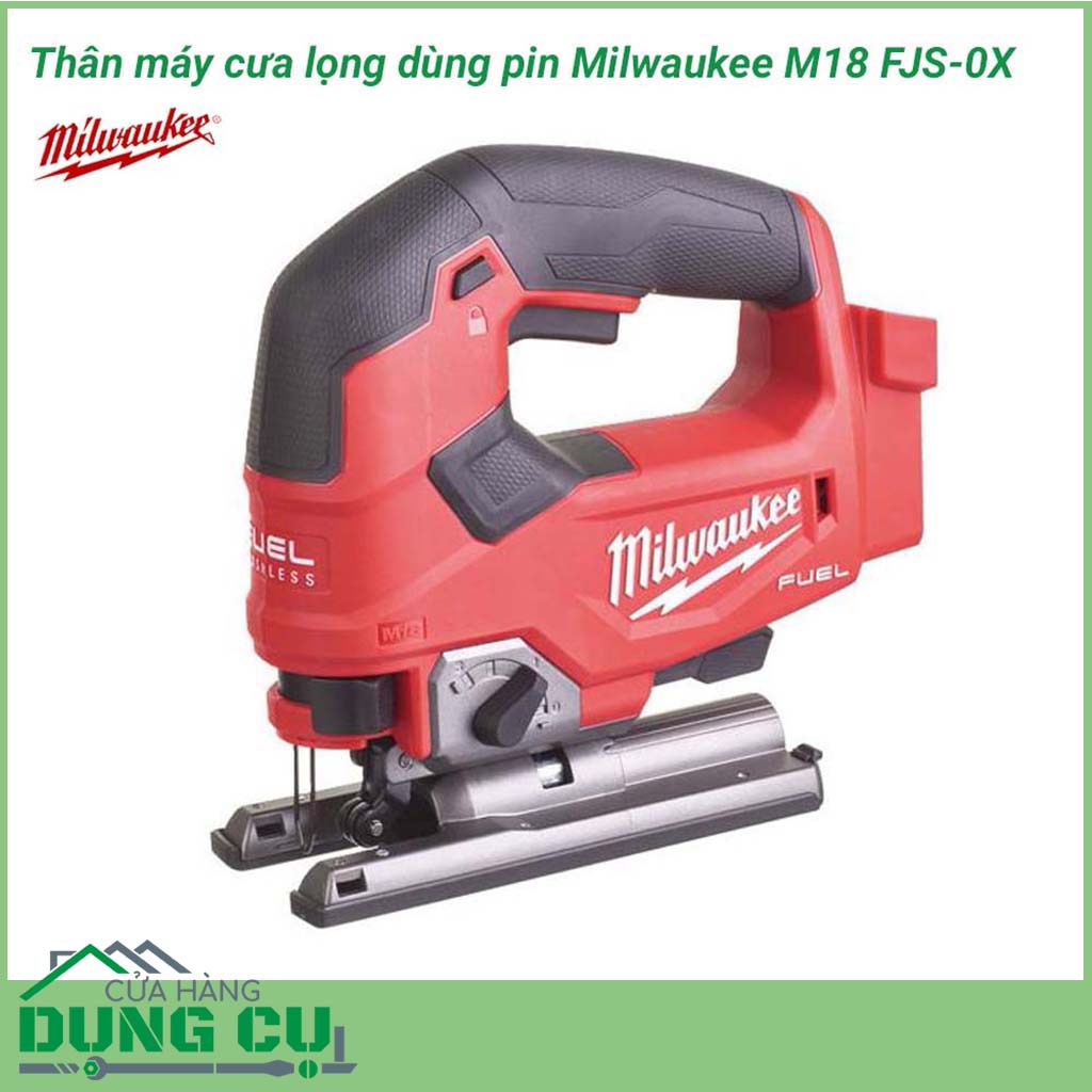 Thân máy cưa lọng dùng pin Milwaukee M18 FJS-0X dụng cụ quen thuộc đối với thợ làm mộc.&nbsp;Milwaukee M18 FJS-0X với&nbsp;tốc độ lưỡi cắt và độ chính xác, để mang đến những đường cắt chất lượng trong nhiều loại vật liệu và ứng dụng.