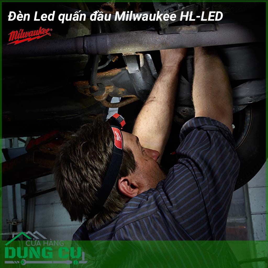Đèn Led quấn đầu Milwaukee HL-LED sử dụng&nbsp;để chiếu sáng không cần cầm nắm.&nbsp;Thiết kế gọn nhẹ.&nbsp;Chiếu sáng rộng