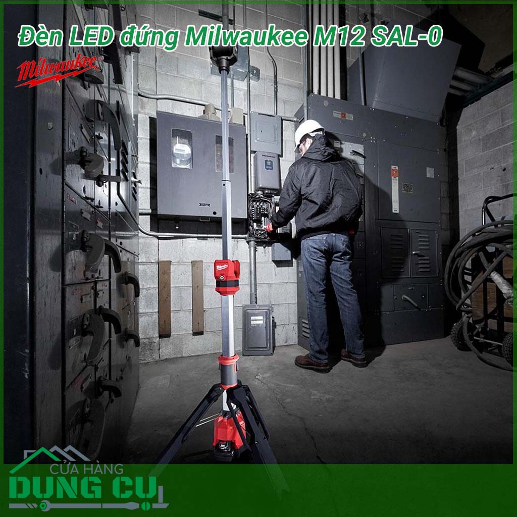 Đèn LED đứng Milwaukee M12 SAL-0&nbsp;được thiết kế để cung cấp cho các chuyên gia một giải pháp chiếu sáng khu vực thích nghi, thực hiện và tồn tại trong sử dụng công nghiệp không giống như bất kỳ đèn làm việc cầm tay nào khác.