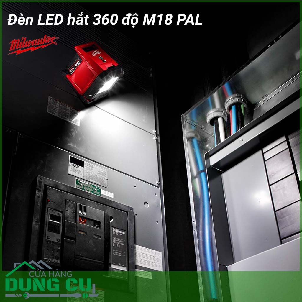 Đèn LED hắt 360 độ Milwaukee M18 PAL là&nbsp;dòng đèn LED có đèn chiếu sáng chất lượng cao và không cần thay thế trọn đời. Đèn có khả năng linh hoạt cực kỳ lớn, được thiết kế để hoạt động ở mọi không gian làm việc và đặt được trên mọi bề mặt.