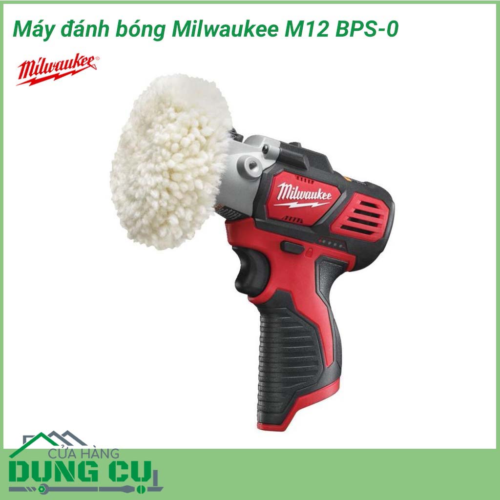 Máy đánh bóng Milwaukee M12 BPS-0&nbsp;công cụ mạnh mẽ cho cả ứng dụng làm bóng và chà nhám bề mặt một cách nhanh chóng hiệu quả. Thiết kế nhỏ gọn nhưng đầy sức mạnh, giúp bạn đánh bóng các bề mặt vật liệu khác nhau một cách nhanh chóng và an toàn