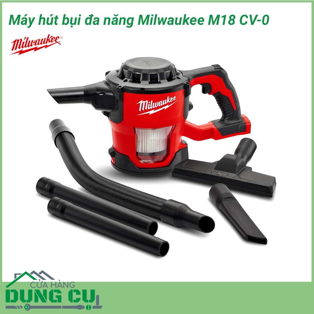 Máy hút bụi đa năng Milwaukee M18 CV-0&nbsp;mang tới giải pháp làm sạch di động trong mọi nhu cầu sử dụng từ trong gia đình cho tới công xưởng, từ trong nhà ra đến ngoài trời một cách hiệu quả và dễ dàng.