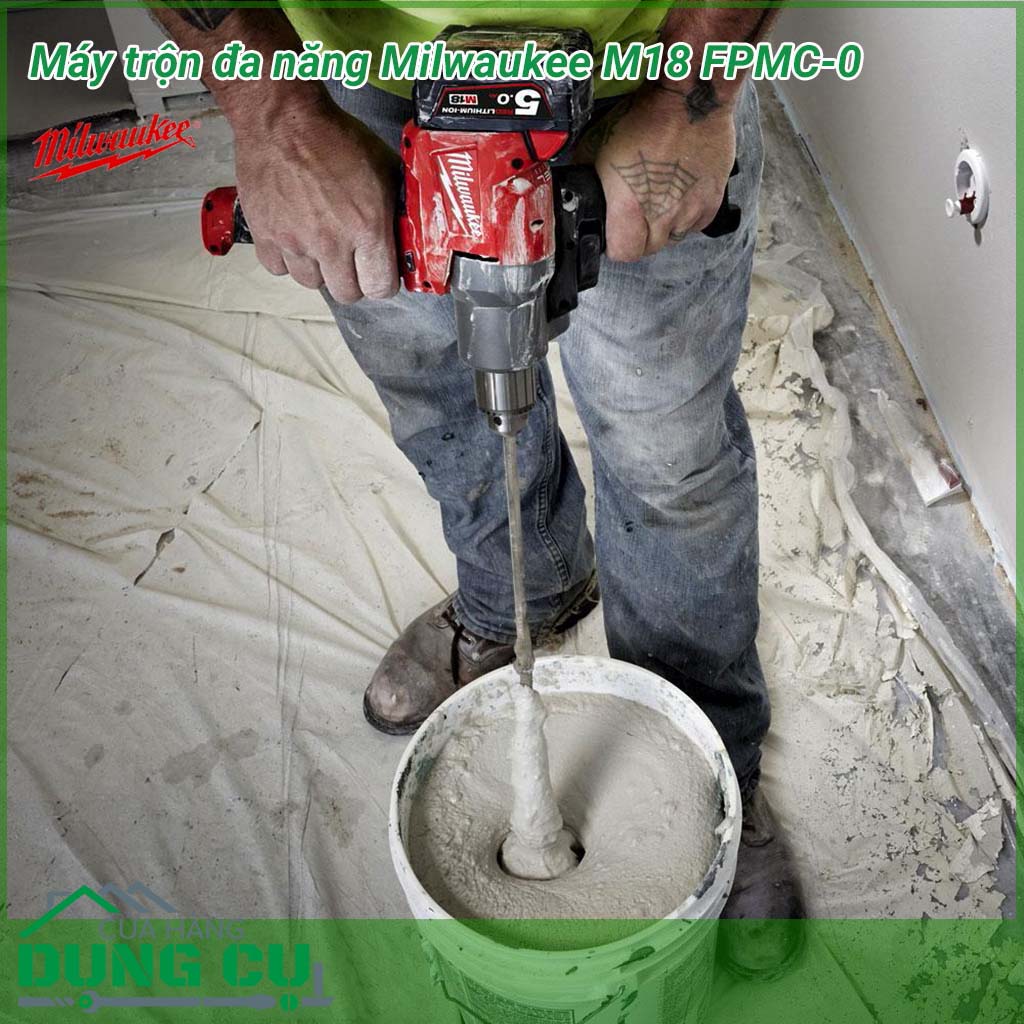 Máy trộn đa năng Milwaukee M18 FPMC-0&nbsp;thiết bị chuyên dụng dùng để trộn các hợp chất như bê tông và vữa một cách dễ dàng và hiệu quả. Động cơ không chổi than mạnh mẽ cung cấp hiệu suất vượt trội giúp xử lý nhanh chóng tất cả các yêu cầu công việc.