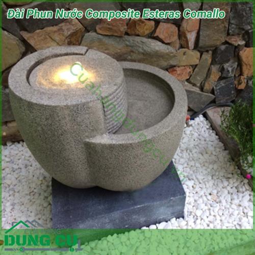 Đài phun nước cao cấp Composite Esteras Fountainslite Granitgrau Comallo được làm bằng chất liệu composite cao cấp. Thiết kế hiện đại, kiểu dáng Châu Âu.
