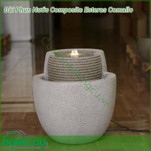 Đài phun nước cao cấp Composite Esteras Fountainslite Granitgrau Comallo được làm bằng chất liệu composite cao cấp. Thiết kế hiện đại, kiểu dáng Châu Âu.
