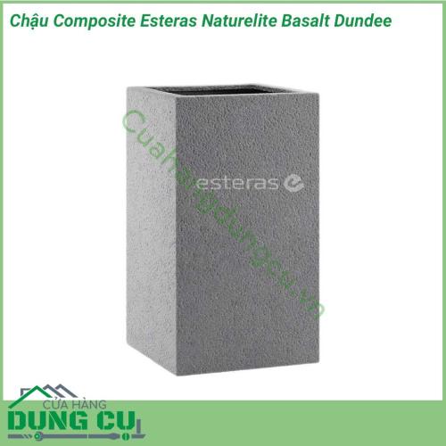 Chậu Composite Esteras Naturelite Basalt Dundee được lấy ý tưởng từ các từ thiên nhiên được thiết kế mộc mạc kết hợp màu sắc trang nhã nhẹ nhàng đem lại sự sang trọng và tinh tế cho không gian nhà bạn