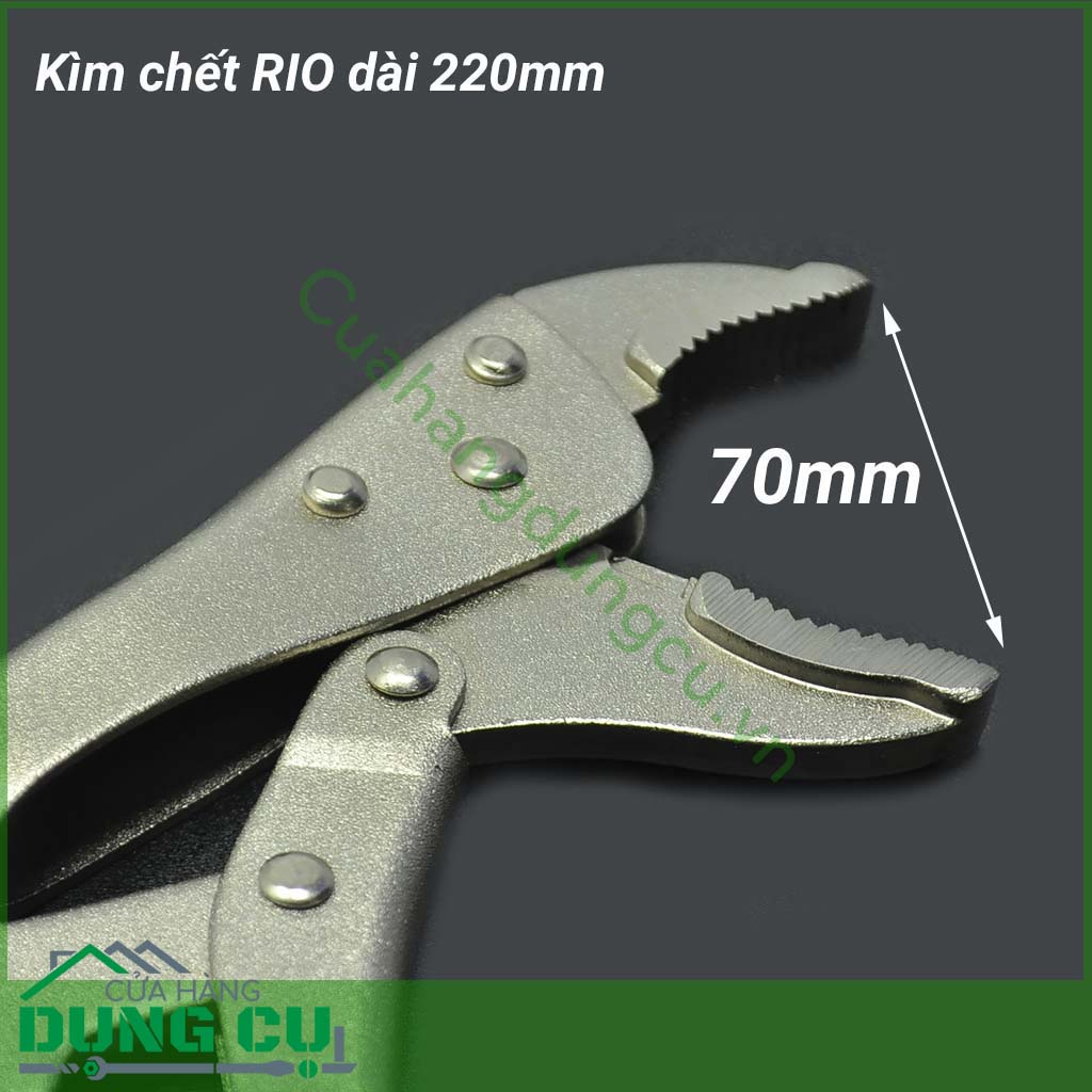 Kìm chết RIO dài 220mm hay được dùng để kẹp/giữ/vặn vật hay chất liệu nào đó, đây cũng là món đồ nghề cần thiết nên có trong hộp đồ nghề của gia đình và thợ sửa chữa chuyên nghiệp...&nbsp;