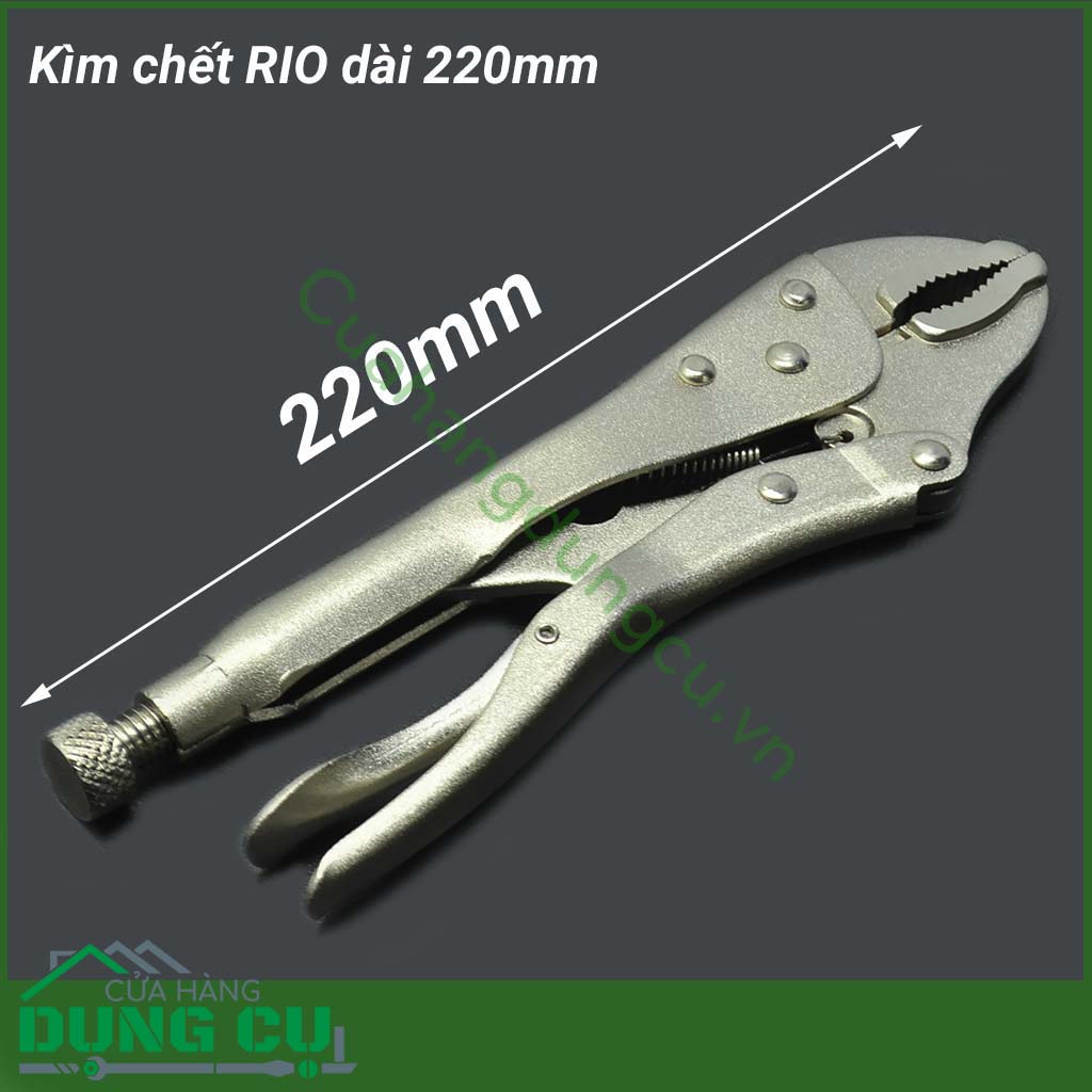 Kìm chết RIO dài 220mm hay được dùng để kẹp/giữ/vặn vật hay chất liệu nào đó, đây cũng là món đồ nghề cần thiết nên có trong hộp đồ nghề của gia đình và thợ sửa chữa chuyên nghiệp...&nbsp;
