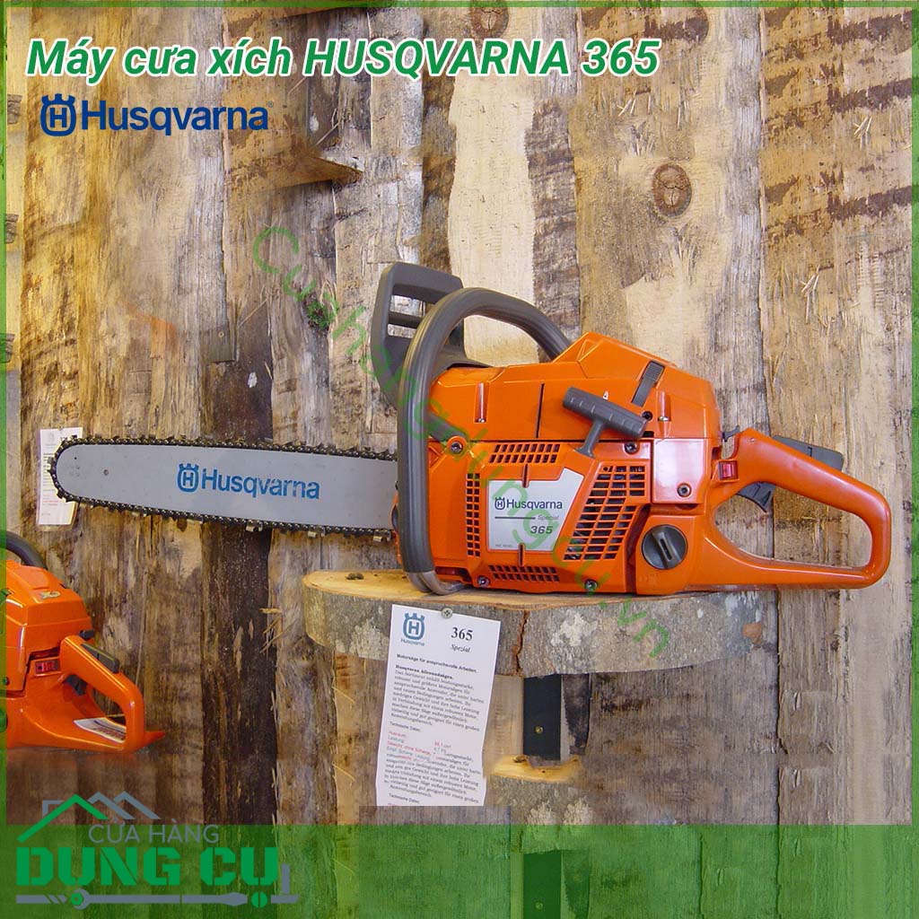 Máy cưa xích HUSQVARNA 365 động cơ mạnh mẽ, trọng lượng thấp, công nghệ mới X-TORQ tiết kiệm nhiên liệu, giảm khí thải.&nbsp;Với việc sở hữu công nghệ tiết kiệm xăng,&nbsp;máy cưa xích Husqvarna 365&nbsp;được xem như cây cưa vàng của những người chuyên hạ cây rừng.
