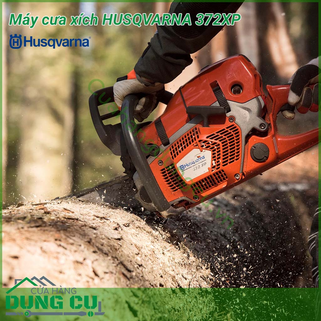 Máy cưa xích HUSQVARNA 372XP là dòng máy cưa chuyên nghiệp được phát triển phục vụ cho các công việc lâm nghiệp khó khăn nhất, dùng để cưa những cây thân cứng chịu lực ma sát cao.&nbsp;