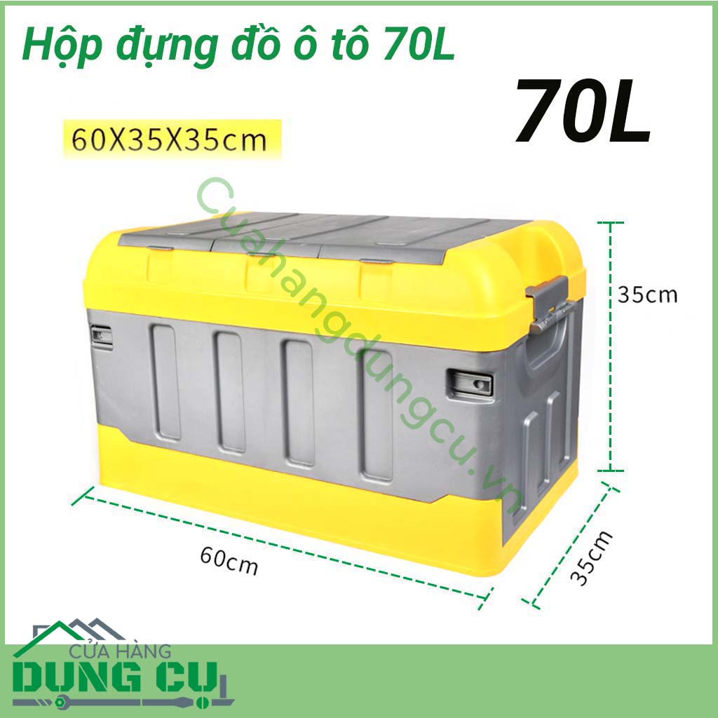 Hộp đựng đồ gấp gọn đa năng 70L sẽ là giải pháp tuyệt vời giúp bạn sắp xếp đồ đạc ngăn nắp và gọn gàng hơn.&nbsp;Đựng quần áo, thực phẩm đồ đạc trong nhà, thùng chứa trong xe hơi, đựng đồ picnic,...tiện lợi