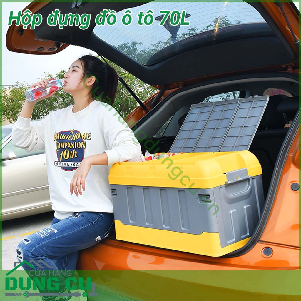 Hộp đựng đồ gấp gọn đa năng 70L sẽ là giải pháp tuyệt vời giúp bạn sắp xếp đồ đạc ngăn nắp và gọn gàng hơn.&nbsp;Đựng quần áo, thực phẩm đồ đạc trong nhà, thùng chứa trong xe hơi, đựng đồ picnic,...tiện lợi