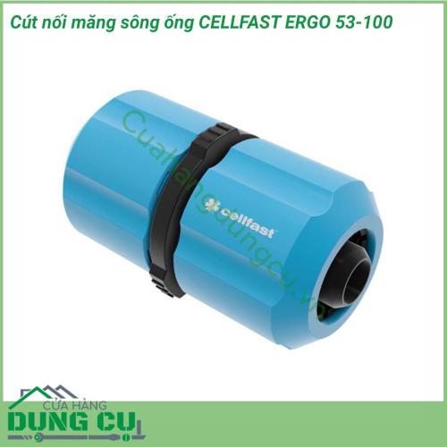 Cút nối măng sông ống Ergo phi 1/2 inch - 5/8inch 53-100 giúp kết nối, tháo lắp nhanh chóng, bền chặt 2 đầu ống nước Φ 13-16mm. Cút nối ống do tập đoàn nổi tiếng và uy tín trong lĩnh vực sản xuất thiết bị tưới, phụ kiện tưới Cellfast Ba Lan sản xuất.