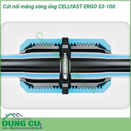 Cút nối măng sông ống Ergo phi 1/2 inch - 5/8inch 53-100 giúp kết nối, tháo lắp nhanh chóng, bền chặt 2 đầu ống nước Φ 13-16mm. Cút nối ống do tập đoàn nổi tiếng và uy tín trong lĩnh vực sản xuất thiết bị tưới, phụ kiện tưới Cellfast Ba Lan sản xuất.