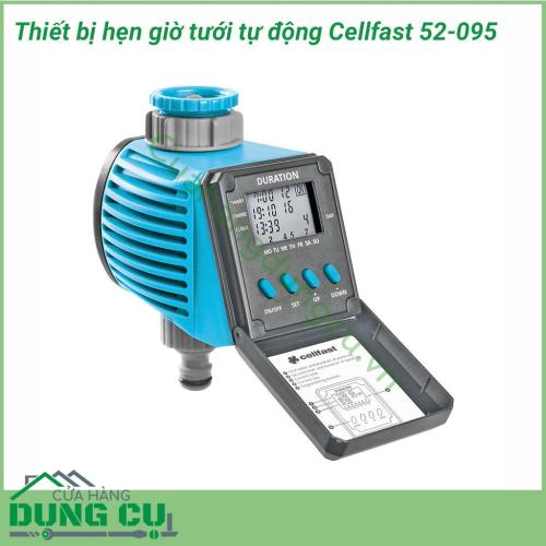 Van nước hẹn giờ tưới tự động cao cấp Cellfast 52-095 là sản phẩm thông minh do tập đoàn nổi tiếng và uy tín Cellfast Ba Lan sản xuất. Hẹn giờ tưới tự động có nhiều đặc tính đặc biệt tiện lợi rất thích hợp cho người yêu thích trồng cây, làm vườn tại nhà.