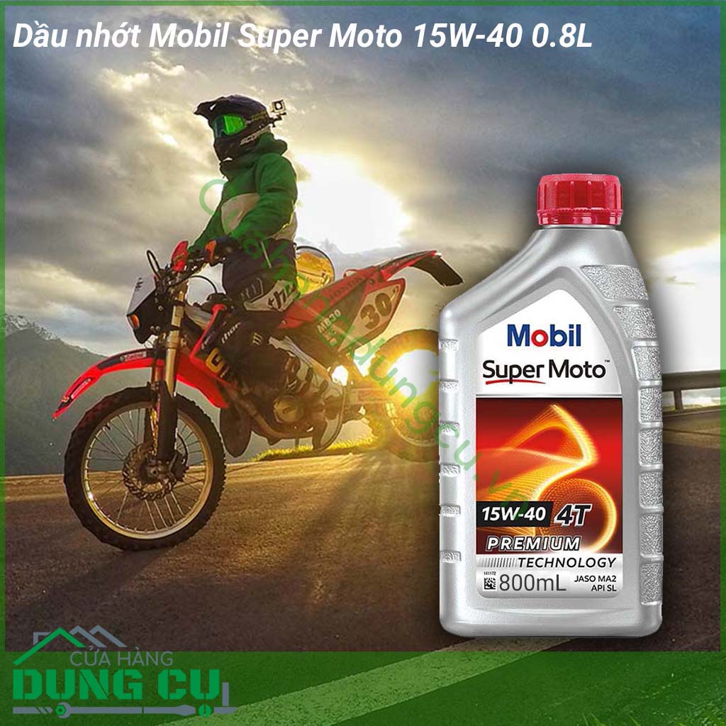Dầu nhớt Mobil Super Moto 15W-40 0.8L Bôi trơn động cơ, hỗ trợ vận hành êm ái, chống mài mòn động cơ và các chi tiết máy. Tăng hiệu suất làm việc của máy.