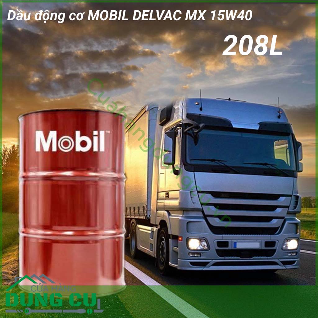 Dầu Mobil Delvac MX 15W-40 208L&nbsp;là&nbsp;dầu động cơ&nbsp;hiệu suất cao mang lại sự bôi trơn tuyệt vời cho động cơ diesel nhằm nâng cao tuổi thọ của động cơ.&nbsp;Sản phẩm đáp ứng các tiêu chuẩn kỹ thuật của các nhà sản xuất động cơ hàng đầu của Châu Âu và Châu Mỹ.