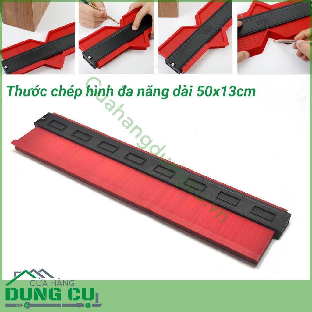 Thước chép hình đa năng dài 50x13cm&nbsp;dùng để sao chép viền, hình dạng của các loại vật đúc, giúp cung cấp cho bạn đường viền chép hình, biên dạng một cách chính xác.