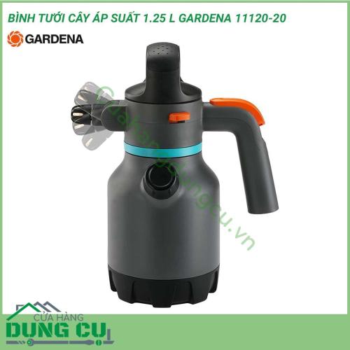 Bình tưới cây áp suất 1,25LGardena 11120-20 là một dụng cụ cần thiết cho công việc chăm sóc cây hằng ngày. Được thiết kế và sản xuất theo công nghệ hiện đại và dây chuyền tiên tiến. Với vật liệu là từ nhựa HPDE cao cấp có được độ bền cao.