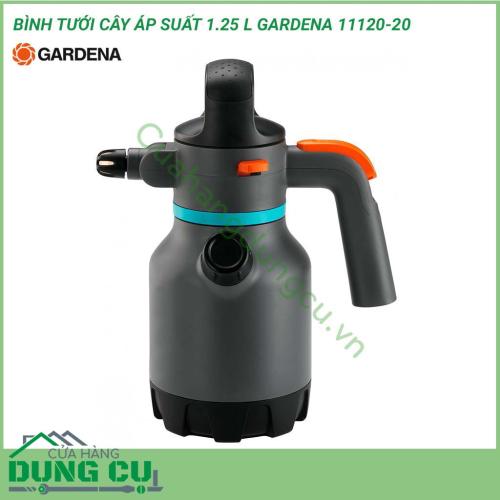 Bình tưới cây áp suất 1,25LGardena 11120-20 là một dụng cụ cần thiết cho công việc chăm sóc cây hằng ngày. Được thiết kế và sản xuất theo công nghệ hiện đại và dây chuyền tiên tiến. Với vật liệu là từ nhựa HPDE cao cấp có được độ bền cao.