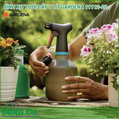 Bình xịt tưới cây 1 lít Gardena 11112-20 được thiết kế và sản xuất trên dây chuyền và công nghệ của Đức. Với vật liệu là từ nhựa HPDE cao cấp có được độ bền cao, thích nghi được với sự khắc nghiệt của thời tiết ngoài trời. 