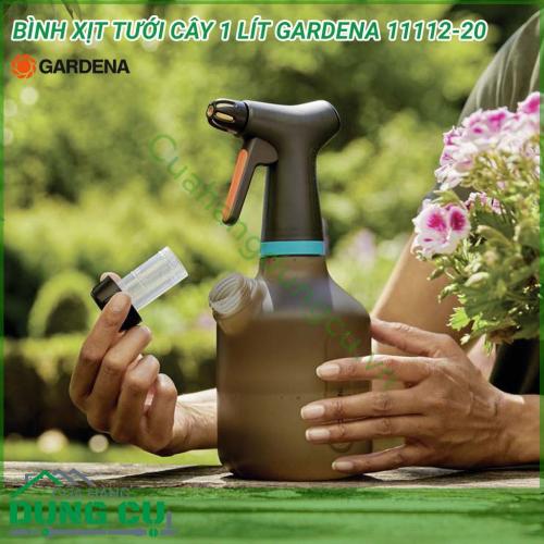 Bình xịt tưới cây 1 lít Gardena 11112-20 được thiết kế và sản xuất trên dây chuyền và công nghệ của Đức. Với vật liệu là từ nhựa HPDE cao cấp có được độ bền cao, thích nghi được với sự khắc nghiệt của thời tiết ngoài trời. 