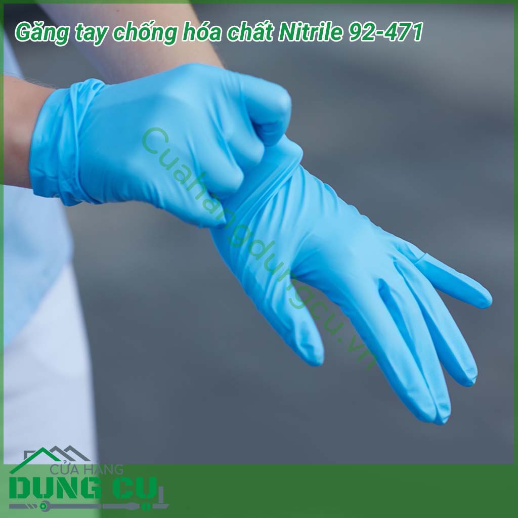 Găng tay chống hóa chất Nitrile 92-471&nbsp;là sản phẩm sử dụng công nghệ cao đem đến cảm giác linh hoạt và thoải mái cho người sử dụng. Siêu mỏng với đầu ngón tay linh hoạt, có kết cấu.