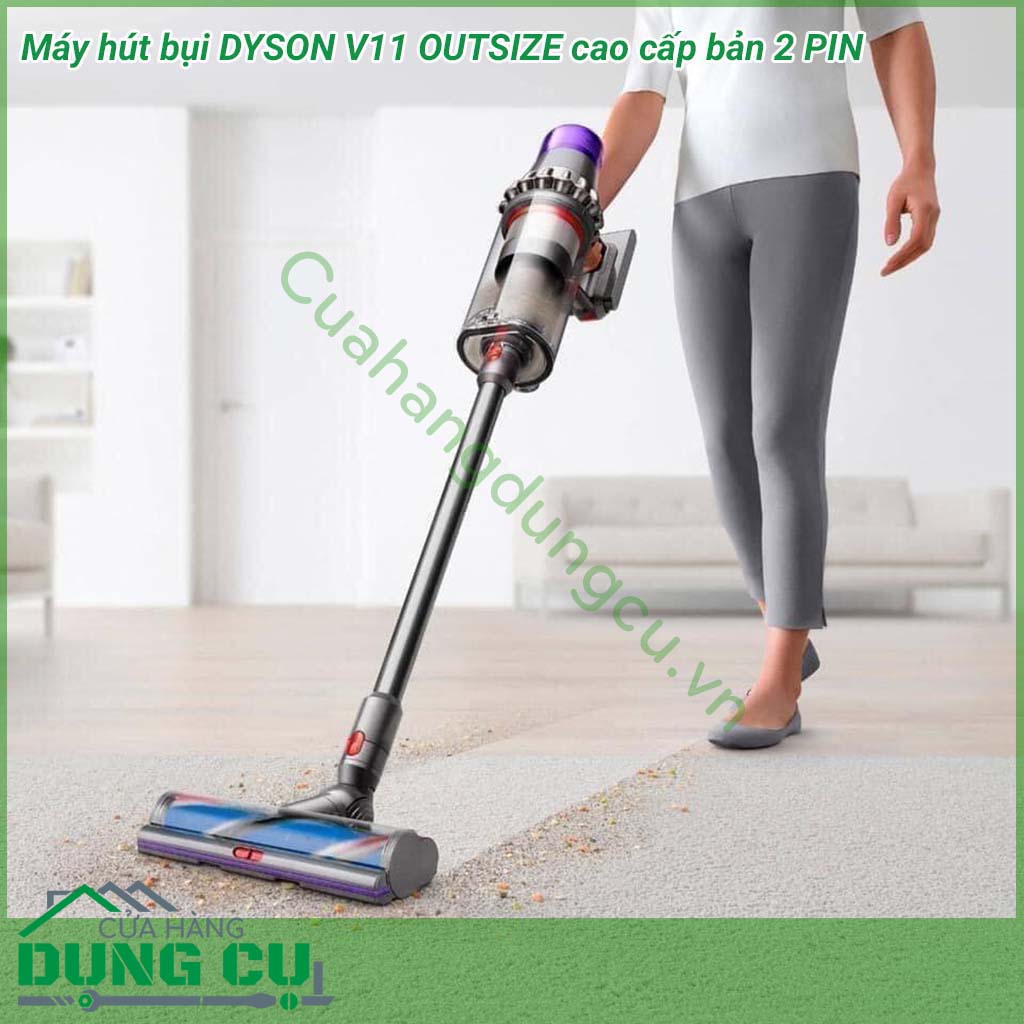 Máy hút bụi DYSON OUTSIZE bản 2 pin cao cấp&nbsp;được thiết kế để làm sạch sâu toàn bộ ngôi nhà, cung cấp công suất hút, thời gian chạy và các công cụ được thiết kế để làm sạch sâu toàn bộ ngôi nhà của bạn