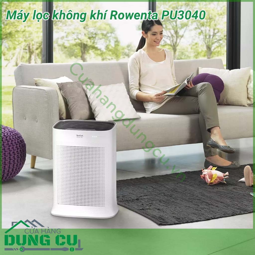 Máy lọc không khí Rowenta PU 3040&nbsp;cung cấp một bầu không khí an toàn và trong lành hơn trong nhà của bạn, cho phép bạn thở dễ dàng hơn, thậm chí còn hơn nếu bạn nhạy cảm với các chất gây dị ứng.