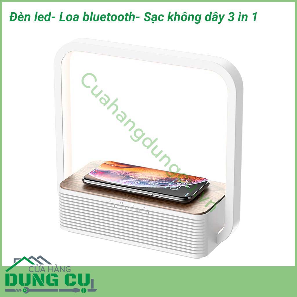 Đèn led - Loa bluetooth - Sạc không dây 3 in 1 đa năng,&nbsp;thiết kế sang trọng, nhỏ gọn và cực kỳ thuận tiện khi mang theo bên mình.
