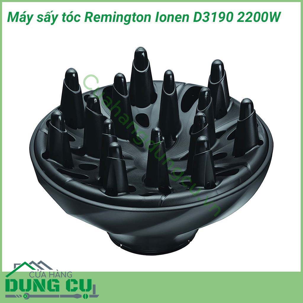 Máy sấy tóc Remington Ionen D3190 2200W với những chức năng tiên tiến giúp linh hoạt trong việc sấy cũng như tạo kiểu tóc, cánh quạt kẹp giúp tăng tốc độ sấy, tiết kiệm thời gian tối đa, sẽ giúp bạn nhanh chóng sấy khô và tạo kiểu tóc theo ý muốn.