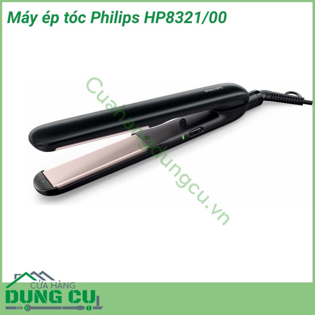 Máy ép tóc Philips HP8321/00&nbsp;thích hợp cho mọi loại tóc, dùng để uốn tóc và duỗi tóc thẳng theo ý muốn.&nbsp;Cách dùng đơn giản, bạn có thể thỏa sức làm đẹp mái tóc của mình mọi lúc mọi nơi.