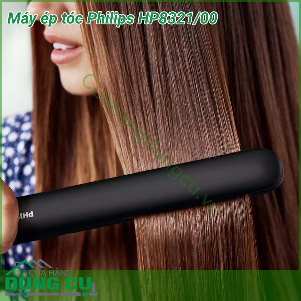 Máy ép tóc Philips HP8321/00&nbsp;thích hợp cho mọi loại tóc, dùng để uốn tóc và duỗi tóc thẳng theo ý muốn.&nbsp;Cách dùng đơn giản, bạn có thể thỏa sức làm đẹp mái tóc của mình mọi lúc mọi nơi.