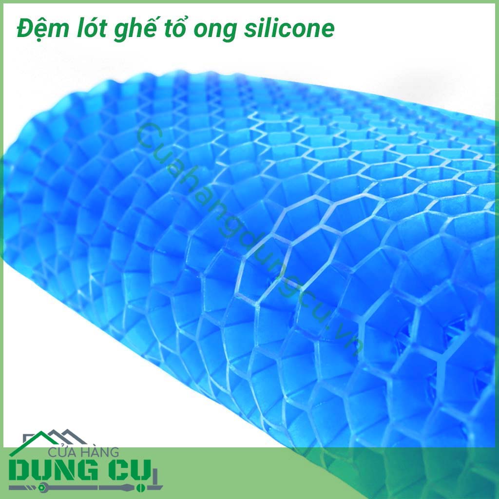 Đệm lót ghế tổ ong silicon với thiết kế tổ ong, độ bền cao và có sức đàn hồi cực tốt dựa trên nguyên tắc hấp thụ áp lực tuyệt đối, đệm ngồi lâu không bị biến dạng, càng ngồi lâu càng thoải mái.