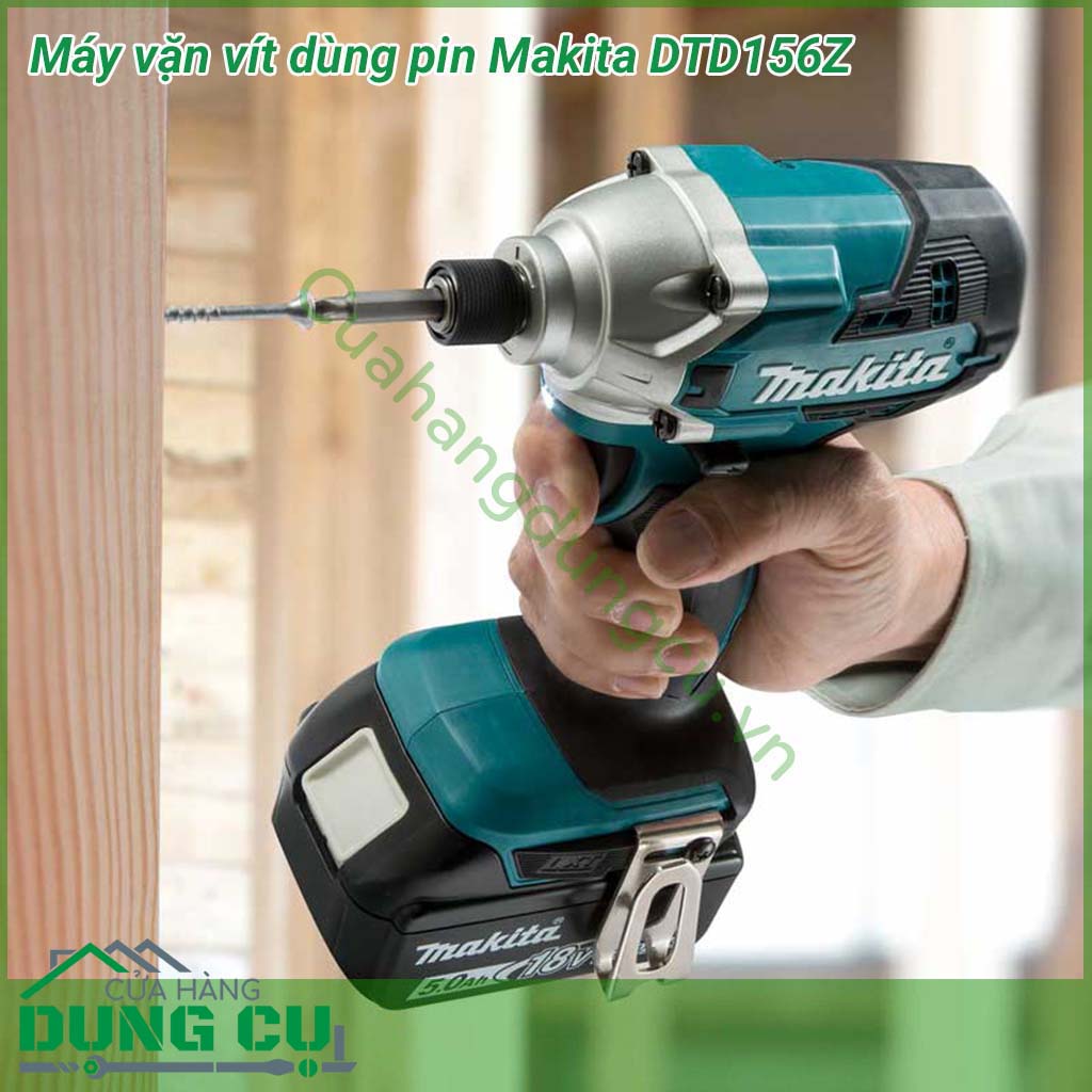 Máy vặn vít dùng pin Makita DTD156Z&nbsp;được thiết kế nhỏ gọn. Vỏ ngoài của máy được làm bằng nhựa tổng hợp chịu lực tốt. Tay cầm được thiết kế vừa tay người dùng, bên ngoài bọc một lớp cao su tạo độ nhám cao, chống trượt tạo cảm giác chắc chắn, êm tay.