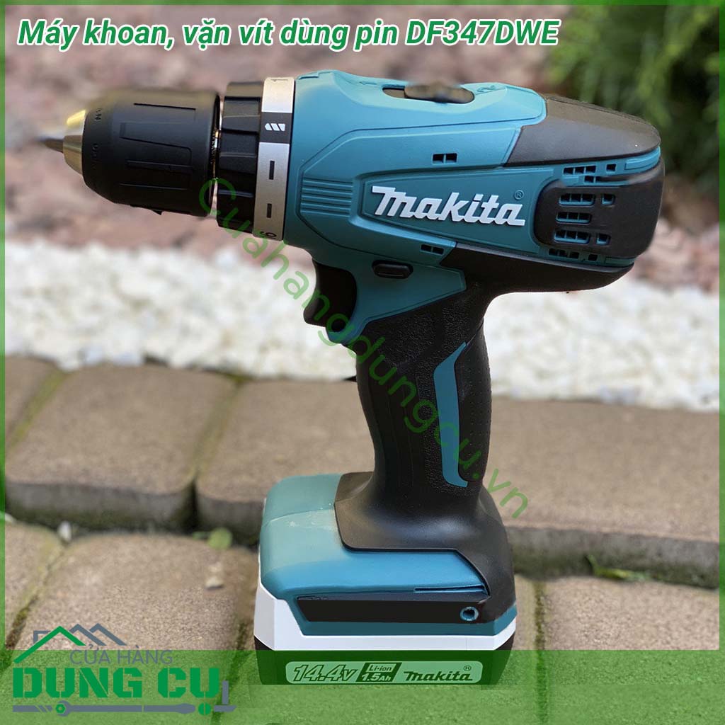 Máy khoan, vặn vít dùng pin Makita DF347DWE&nbsp;được thiết kế từ chất liệu cao cấp rắn chắc tuyệt đối, chịu nhiệt tối ưu. Vỏ ngoài được làm bằng nhựa tổng hợp chịu lực tốt, khả năng chống gỉ sét mang đến cho người dùng sản phẩm có tuổi thọ cao.