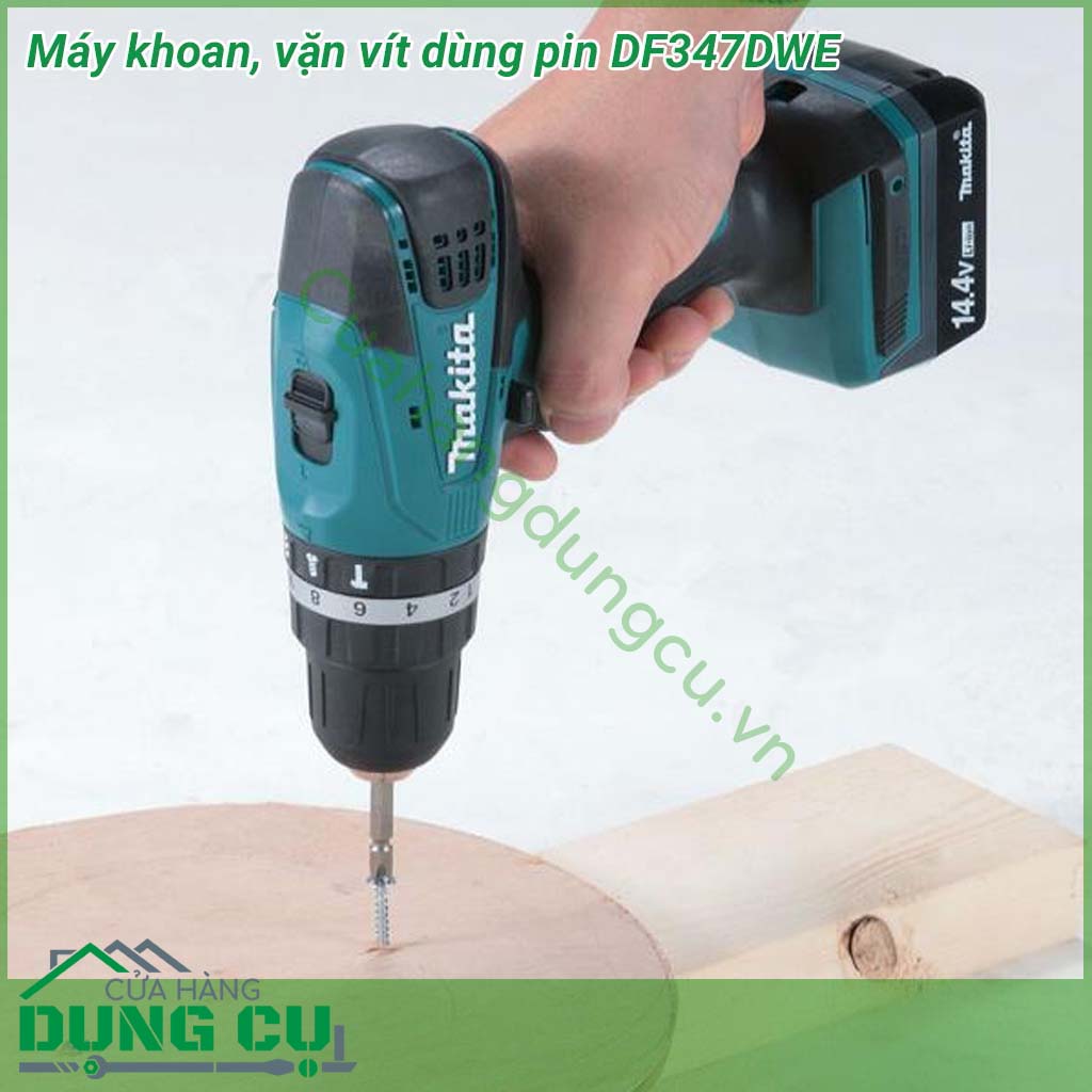 Máy khoan, vặn vít dùng pin Makita DF347DWE&nbsp;được thiết kế từ chất liệu cao cấp rắn chắc tuyệt đối, chịu nhiệt tối ưu. Vỏ ngoài được làm bằng nhựa tổng hợp chịu lực tốt, khả năng chống gỉ sét mang đến cho người dùng sản phẩm có tuổi thọ cao.
