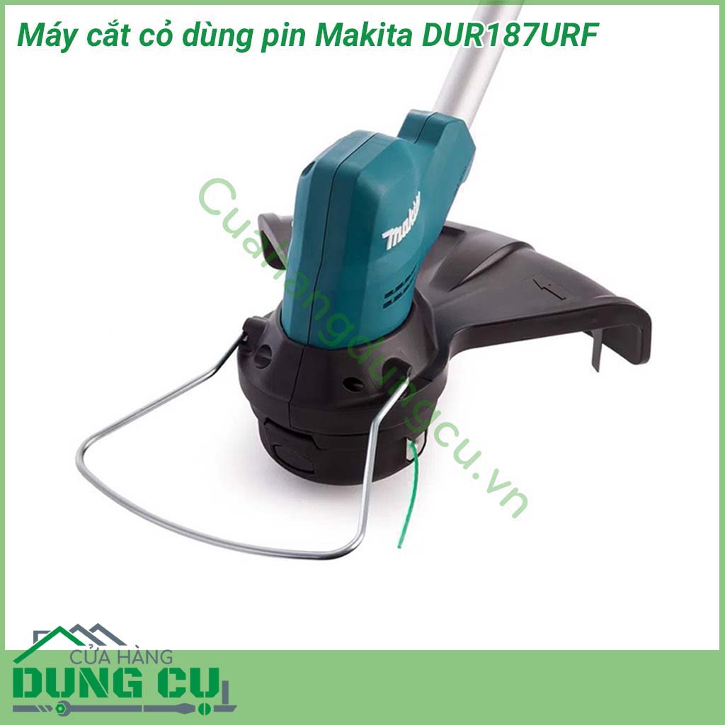 Máy cắt cỏ dùng pin Makita DUR187URF dụng cụ dùng pin được làm từ chất liệu cao cấp, rắn chắc, lưỡi cắt sắc bén. Vỏ máy được làm từ nhựa cao cấp, không gỉ sét, có độ bền cao dù hoạt động nhiều trong điều kiện ẩm ướt.