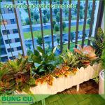 Chậu hàng rào trắng Composite