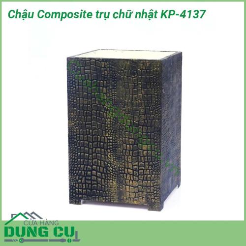 Chậu Composite trụ chữ nhật KP-4137 được làm từ sợi thủy tinh và sợi roving với nhiều tính năng vượt trội. Với nhiều đặc điểm nổi bật như không ố vàng, không phai màu, không nặng, không dễ vỡ, không rạn nứt.