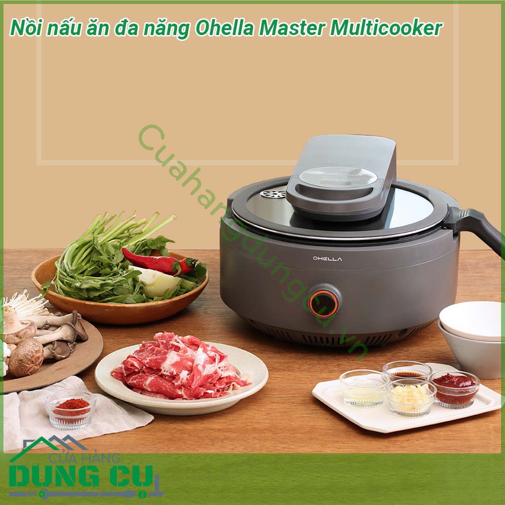 Nồi nấu ăn đa năng Ohella Master Multicooker&nbsp;thiết kế đẹp hiện đại và sang trọng đặt nồi chính giữa bàn ăn một không gian bếp hoàn toàn mới sáng tạo và đem lại nhiều cảm hứng cho các mẹ nội trợ