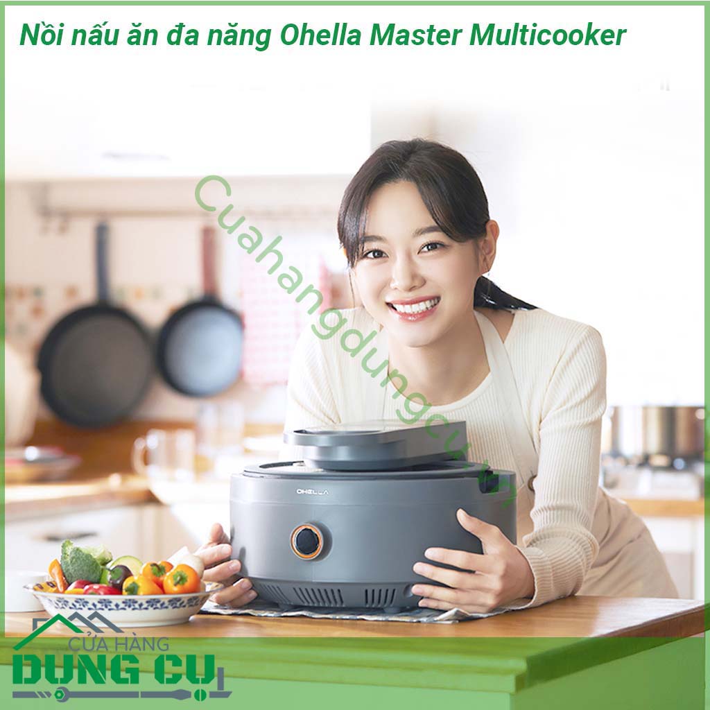 Nồi nấu ăn đa năng Ohella Master Multicooker&nbsp;thiết kế đẹp hiện đại và sang trọng đặt nồi chính giữa bàn ăn một không gian bếp hoàn toàn mới sáng tạo và đem lại nhiều cảm hứng cho các mẹ nội trợ