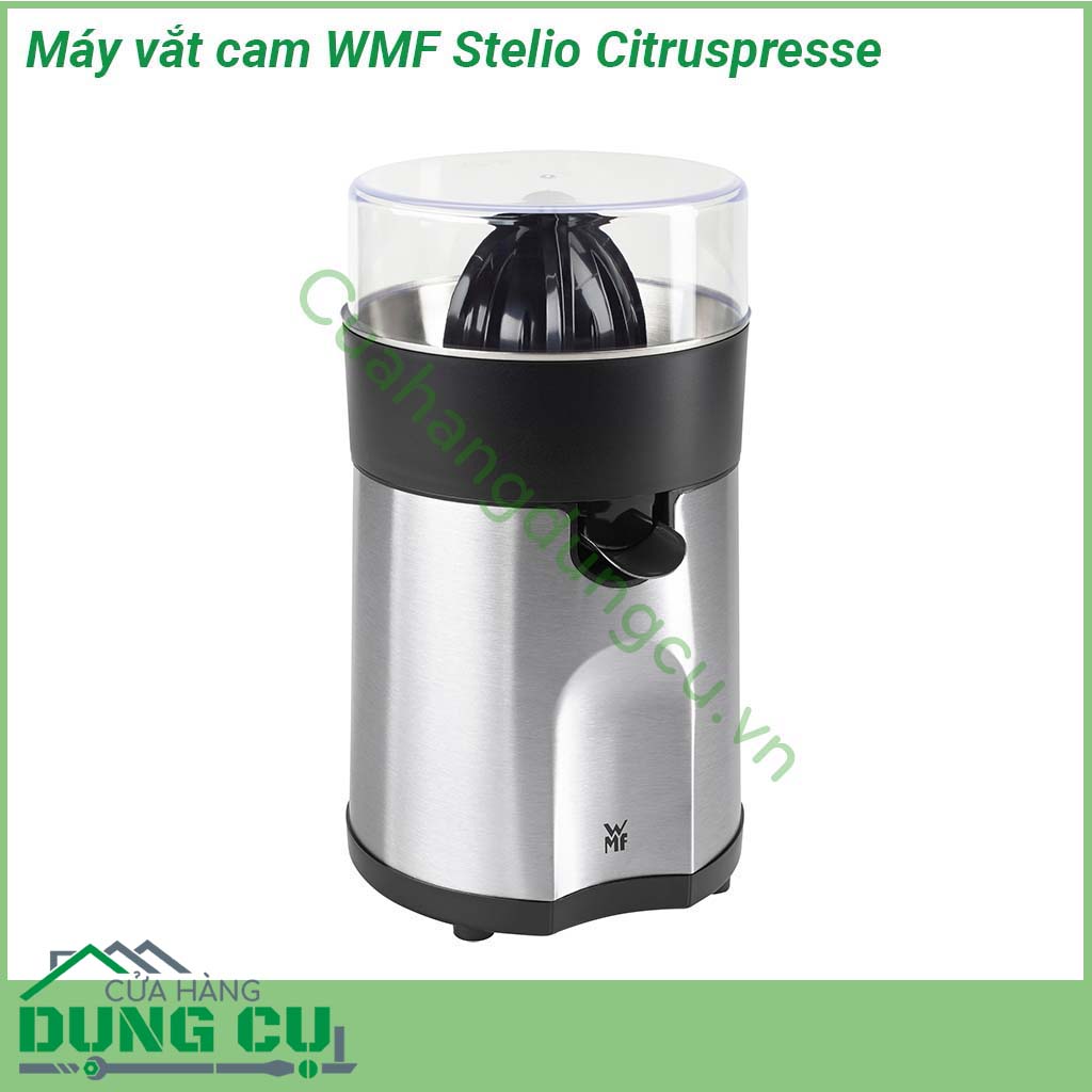 Máy vắt cam WMF Stelio Citruspresse&nbsp;sở hữu thiết kế nhỏ gọn màu sắc trang nhã công suất 85W hoạt động êm ái và nhẹ nhàng &nbsp;Thân máy được làm bằng inox chắc chắn sáng bóng dễ lau chùi và chịu va chạm tốt &nbsp;