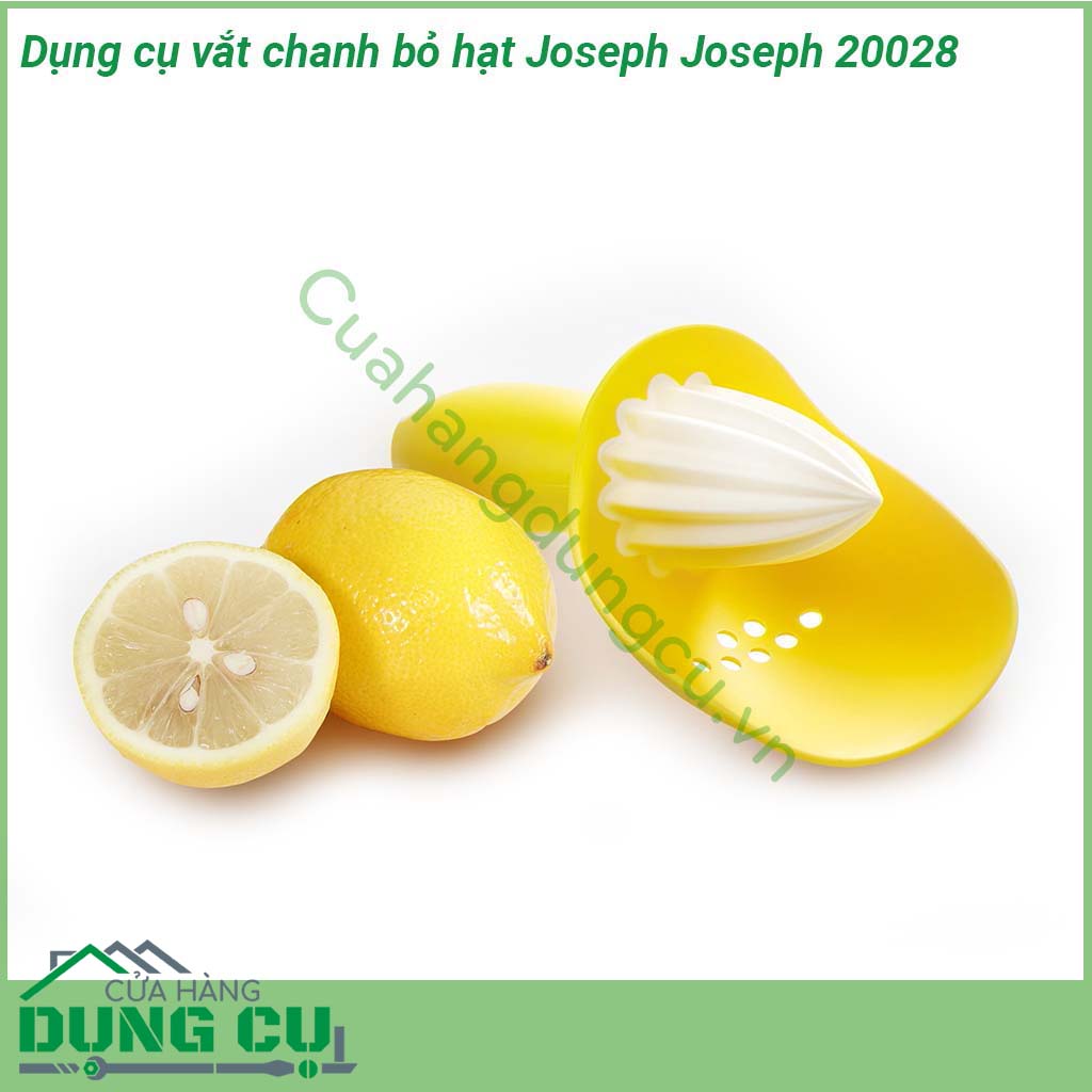 Dụng cụ vắt chanh bỏ hạt Joseph Joseph 20028&nbsp;thiết kế nhỏ gọn với tay cầm ngang thoải mái mềm mại &nbsp;Dụng cụ vắt cam quýt Joseph có đầu mũi nhọn giúp đâm sâu vào ruột quả cam chanh và chỉ cần dùng sức nhẹ thôi là đã có thể vắt được nước cốt…