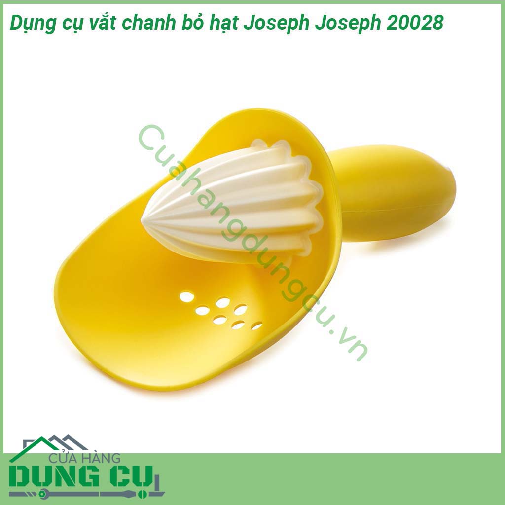 Dụng cụ vắt chanh bỏ hạt Joseph Joseph 20028&nbsp;thiết kế nhỏ gọn với tay cầm ngang thoải mái mềm mại &nbsp;Dụng cụ vắt cam quýt Joseph có đầu mũi nhọn giúp đâm sâu vào ruột quả cam chanh và chỉ cần dùng sức nhẹ thôi là đã có thể vắt được nước cốt…