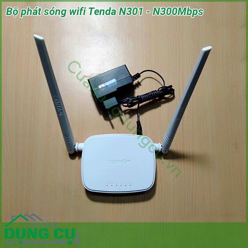 Bộ phát sóng wifi Tenda N301&nbsp;được sản xuất và thiết kế nhỏ gọn theo tiêu chuẩn hiện đại &nbsp;Thiết bị phù hợp để sử dụng cho các tòa nhà văn phòng khu nhà ở rộng rãi với việc được trang bị 2 ăng ten 5dBI và khả năng phát sóng wifi mạnh mẽ