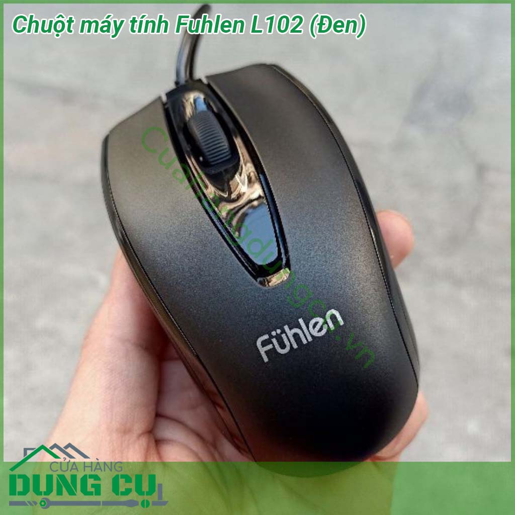 Chuột máy tính có dây Fuhlen L102&nbsp;được thiết kế Ergonomic thân thiện với người dùng dễ dàng sử dụng vừa tay Chuột Fuhlen L102 có cảm biến quang học hỗ trợ độ phân giải lên đến 1000 Dpi &nbsp;