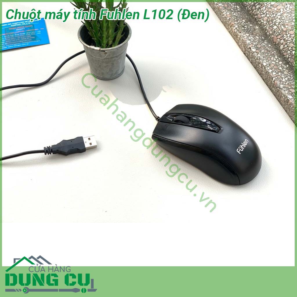 Chuột máy tính có dây Fuhlen L102&nbsp;được thiết kế Ergonomic thân thiện với người dùng dễ dàng sử dụng vừa tay Chuột Fuhlen L102 có cảm biến quang học hỗ trợ độ phân giải lên đến 1000 Dpi &nbsp;