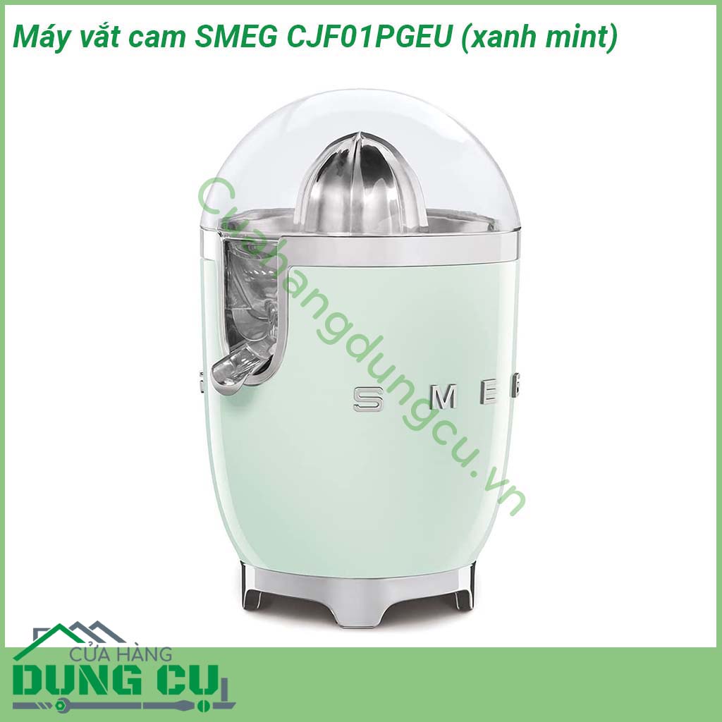 Máy vắt cam xanh mint SMEG CJF01PGEU&nbsp;làm bằng chất liệu không chứa BPA an toàn khi sử dụng Sản phẩm thiết kế có thể tháo rời đơn giản giúp cho quá trình vệ sinh được dễ dàng Nắp&nbsp;được thiết kế cứng cáp có khả năng chống va đập và tháo rời được