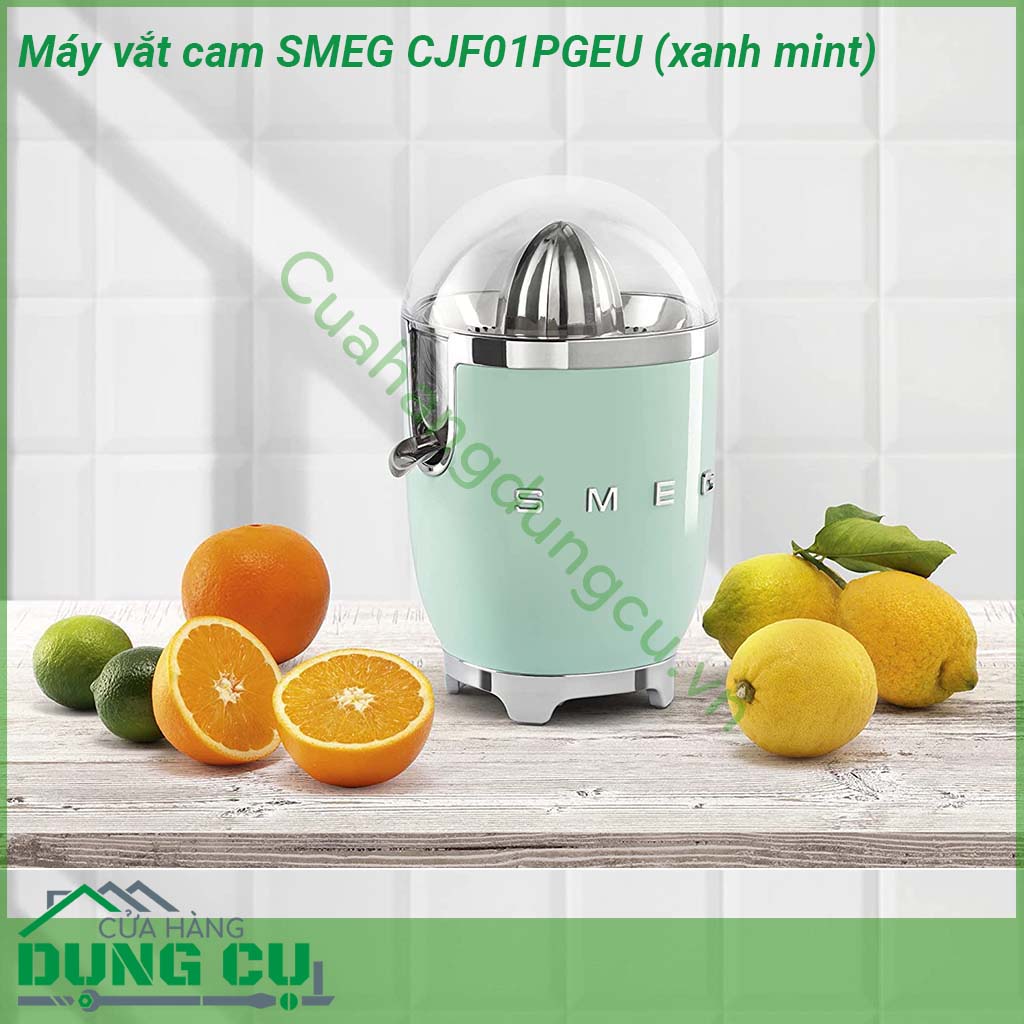 Máy vắt cam xanh mint SMEG CJF01PGEU&nbsp;làm bằng chất liệu không chứa BPA an toàn khi sử dụng Sản phẩm thiết kế có thể tháo rời đơn giản giúp cho quá trình vệ sinh được dễ dàng Nắp&nbsp;được thiết kế cứng cáp có khả năng chống va đập và tháo rời được